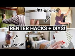 20 BEST hacks & DIYs for your apartment! ✨ Renter-friendly ideas