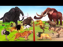 ARBS Prehistoric Mammals VS Modern Animals Size Comparison Animal Revolt Battle Mammoth Elephant