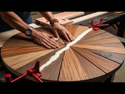 Check Out This Carpenter's Creativity-Let's Make A Super Sturdy Round Dining Table With Just One Leg