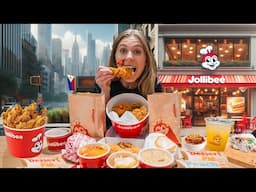 First Timers Eat the ENTIRE MENU at Jollibee in New York City