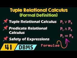 Tuple Relational Calculus (Formal Definition)