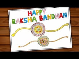 Raksha Bandhan drawing easy| Rakhi festival drawing| How to make drawing of rakshabandhan