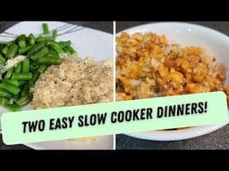 TWO EASY SLOW COOKER MEALS! || CHICKEN & RICE AND SLOPPY JOE CASSEROLE