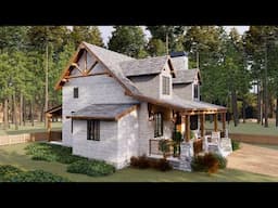 33'x24' (10x7m) Cozy Cottage Farm House: Warmth, Functionality, and Rustic Charm