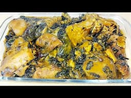 How to make dried bitter leaf and scent leaf soup with assorted meat and fish. #cooking #viralvideo