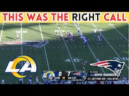 In Defense Of: The Patriots Punting Instead of Trying a 54-Yard Field Goal | Rams @ Patriots (2024)