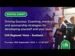 Driving Success: Coaching, mentoring and sponsorship strategies