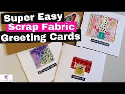 Simple Fabric Embellished Greeting Cards