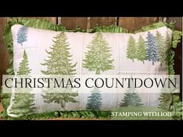 Christmas Diy Decor | Using IOD 2024 Holiday Release | Winter Forest Stamped Decorator Pillow