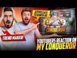 Youtubers Reaction On My Solo/Squad Conqueror 😍 | Cruiserop | PubgMobile