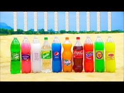 Experiment : Cola, Fanta, Mirinda, Sprite, Chupa Chups soda and Mentos Underground !!