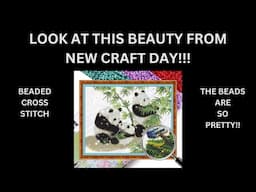 What a Gorgeous Beaded Cross Stitch Kit from #newcraftday #beadedcrossstitch