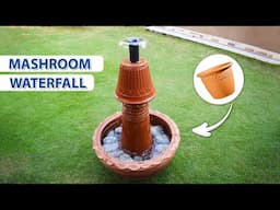 DIY Mushroom Waterfall Fountain for your Garden