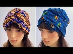 How to make Turban Cap | Turban Hat | Scarf Hat ｜Beanie Hat | Sewing Tutorial #turban#turbantutorial