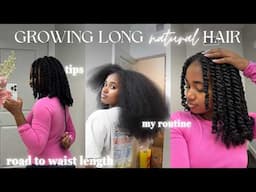 How I'm Growing Long Hair in 2024 | My Natural Hair Care Routine for Length Retention *update*