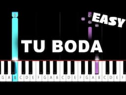 Oscar Maydon x Fuerza Regida - Tu Boda - EASY Piano Tutorial