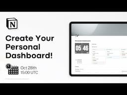 Notion Masterclass: Create a Simple & Effective Dashboard