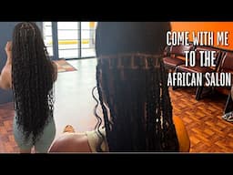 Vlog: Come With Me To Get Knotless Boho Senegales Twist | African Braiding Shop