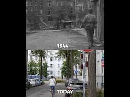 US Infantryman from Ohio walks through the streets of Aachen in October 1944 #ww2 #aachen #history