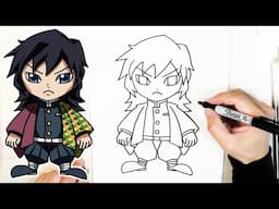 Giyū Tomioka | How to draw Demon Slayer #stayhome and draw #withme by#nayuch