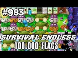 Plants vs Zombies Survival Endless 100000 Flags Part 983 | 19640 - 19660 Flags