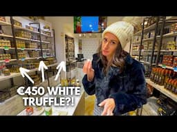 Grocery Shopping in Italy to Make Fresh White Truffle Pasta! 🇮🇹 Clueless Cooking Ep 1 in Siena! 🍝