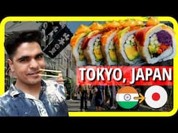 ✈️ INDIA to JAPAN: Layover Adventure in Tokyo! 🇯🇵🍣 | Sushi ASMR | Time Lapse vlog