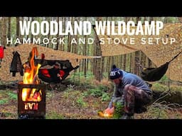 Relaxing Wildcamping in Local Woodland | Hammock setup, EWM stove & Sunblesa bivvy light review.