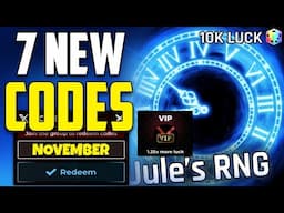 *NEW* ALL WORKING CODES FOR JULE'S RNG IN NOVEMBER 2024! ROBLOX JULE'S RNG CODES