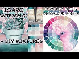 Isaro Watercolor Review Powdery Pink & Nordmann Green + DIY MIX w/ Roman Szmal Single Pigment Paint