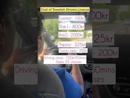 How much money you need toget Swedish Drivers Licence #swedeninformativevlog  #swedishdriverslicense