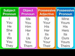 Pronouns you need to know! 🤔 | Subject & object pronoun, possessive adjective & possessive pronoun