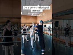 DO A PERFECT DÉVELOPPÉ SECONDE ✨ REMEMBER THIS #ballettips #vaganova #pointe #balletbarre