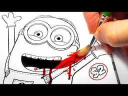 HORROR Artist vs $2 MINIONS Coloring Book ✍️