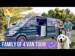 Family of 4 VAN TOUR | VW Crafter DIY Camper Conversion