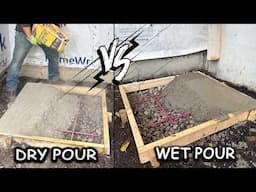 Pouring a DRY vs WET Concrete Slab /// Cutting Them Open AFTER 90 days!! ///Home RENO Ep. 6