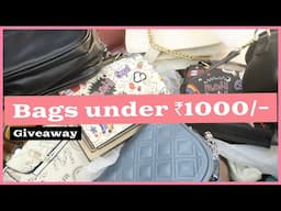 Women Hand Bags under ₹1000/- | Bags Giveaway | Sana K