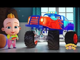 🔴 LIVE Wheels On The Monster Truck | Nursery Rhymes for Kids | Happy Tots