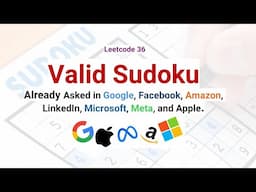 Valid Sudoku | Solution for Amazon Interviews | Leetcode 36 in java