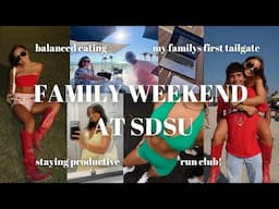 FAMILY WEEKEND AT SDSU: taking my parents to a tailgate/frats, a day in Coronado + my workouts!