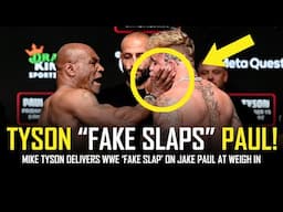 MIKE TYSON "FAKE SLAPS" JAKE PAUL AT WEIGH IN (REACTION) tyson fury overweight for usyk rematch??