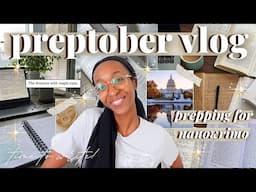 prepping for nanowrimo ✍🏽📖🍁 writing, outlining, and sharing my goals | a preptober writing vlog ✨