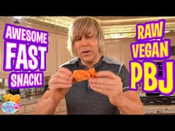 FAST Healthy SNACK  PBJ raw vegan wheat free peanut butter jelly gluten free cracker recipe