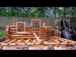 How to lift giant logs without modern tools? | Building Log Cabin Alone (Ep-5)