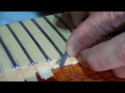 Making A Six String Multi Scale Guitar: Doing The Fret Work