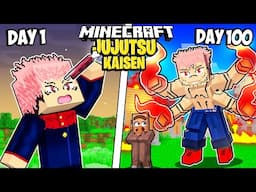 I Survived 100 Days as JUJUTSU KAISEN in Minecraft