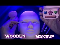 ASMR Most Relaxing Wooden Makeup 🌙 Night Time whispers