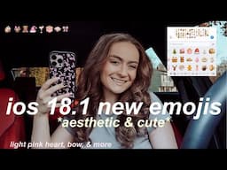 HOW TO CUSTOMIZE YOUR OWN EMOJIS USING IOS 18.1 🎀 tutorial on how to make your own aesthetic emojis