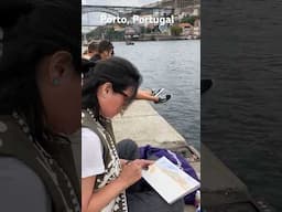 This is an unedited video. Love the background performers. Painting in Porto, Portugal! #shorts