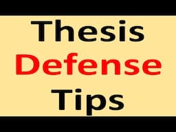 Thesis Defense Tips | Tips in Thesis Defense